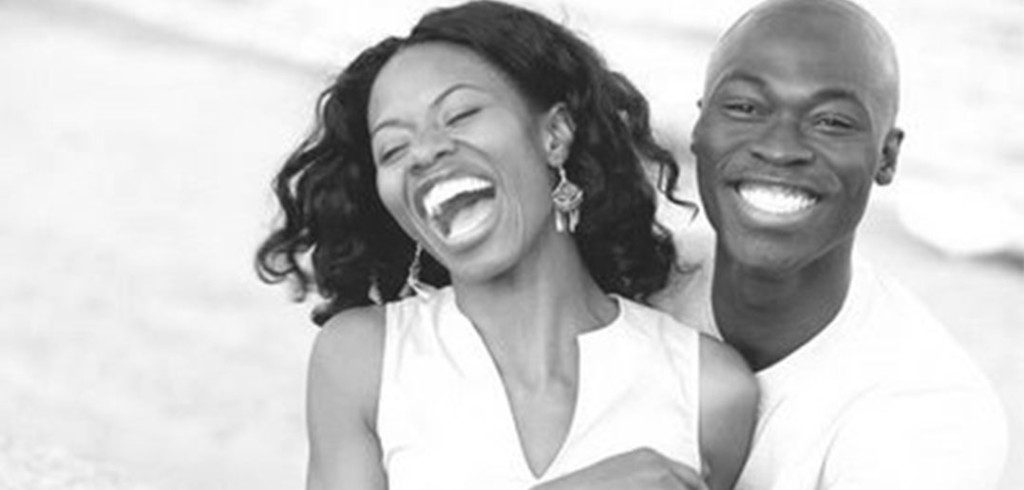 couple laughing