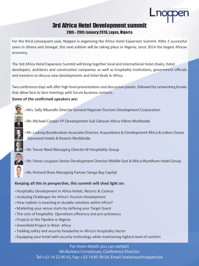 3rd Africa Hotel Expansion Summit - Press Release
