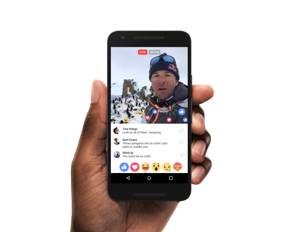Nigeria, 60 other countries get updated Facebook Live videos live-reactions-android
