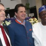 L-R; Managing Director/CEO, Nigeria Breweries Plc, NB, Nicolaas Vervelde, Non Executive Director, NB, Roland Pirmez and Chairman, NB, Chief Kolawole Jamadu
