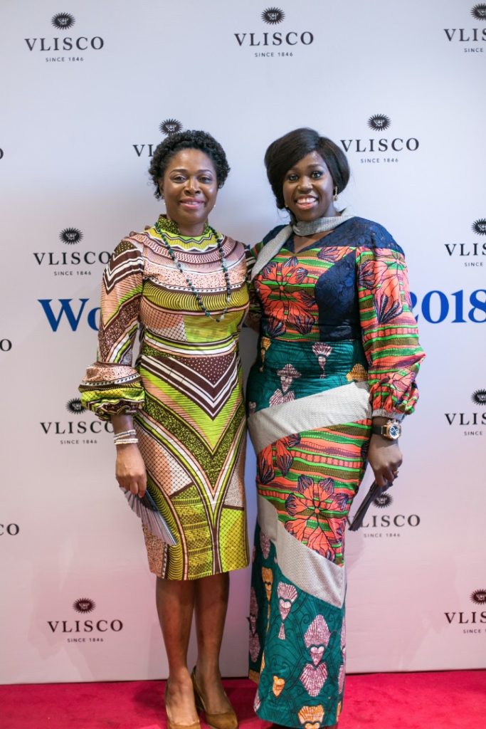 Mrs. Dotun Akande, 2017 Vlisco Ambassador and Dr. Yolanda George-David, 2018 Vlisco Brand Ambassador