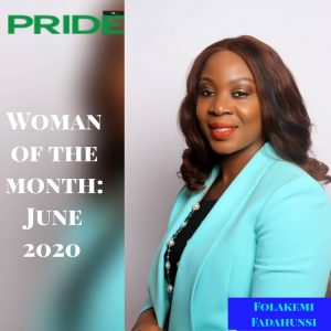 Pride Magazine Woman of the Month of June 2020 – Folakemi Fadahunsi