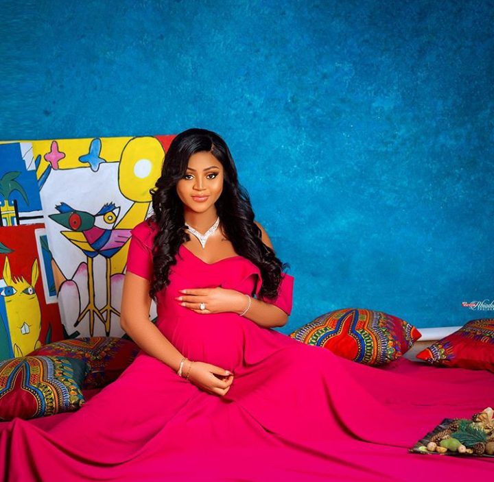 Actress, Regina Daniels shares lovely baby bump photos