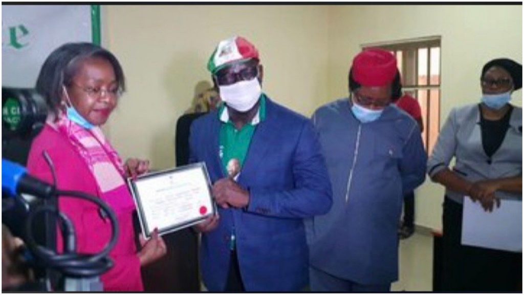 Governor Godwin Obaseki receives certificate of return after election victory