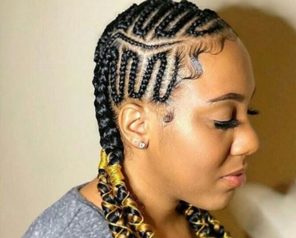 These Zig-Zag Ghana weaving hairstyles are everything