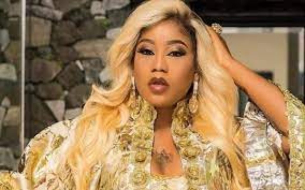 Fashion entrepreneur, Toyin Lawani gives sneek peak to newborn's face