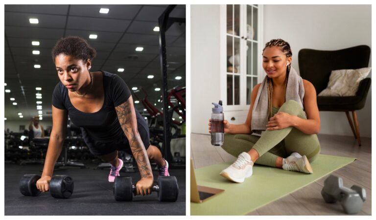 Gym or home fitness